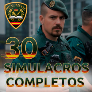 MÓDULO DE 30 SIMULACROS COMPLETOS: CONOCIMIENTOS, ORTOGRAFÍA, INGLÉS Y PSICOTÉCNICO -Pago único, sin mensualidades-